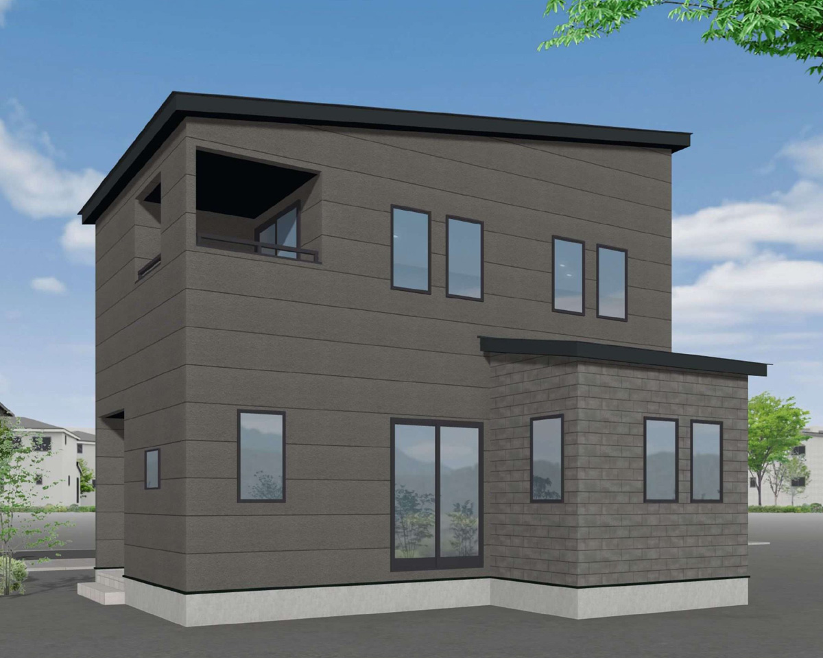 仙台市青葉区桜ヶ丘の新築分譲一戸建て住宅「シアンズコート桜ヶ丘V」14号棟　外観イメージ