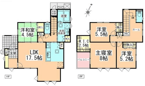 仙台市青葉区桜ヶ丘の新築分譲一戸建て住宅「シアンズコート桜ヶ丘V」14号棟　間取り