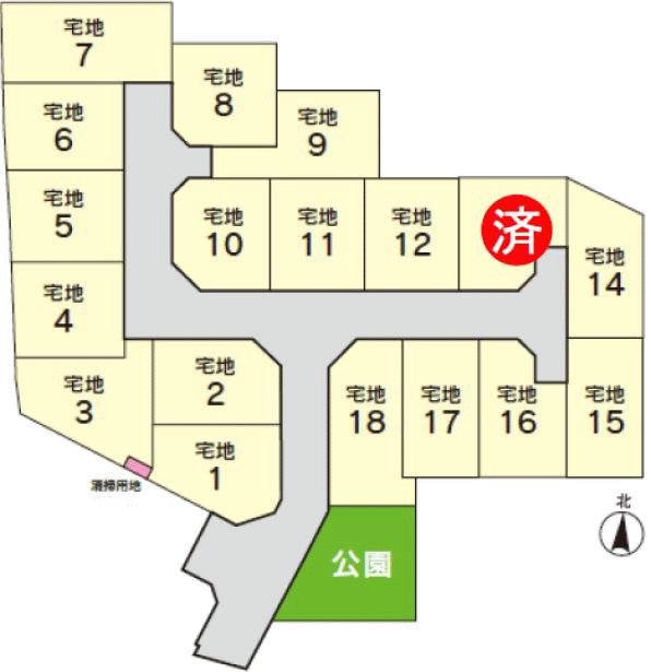 宮城県宮城郡利府町加瀬の新築分譲一戸建て住宅・建売「フォリア利府加瀬7 II」1号地3号地外構図