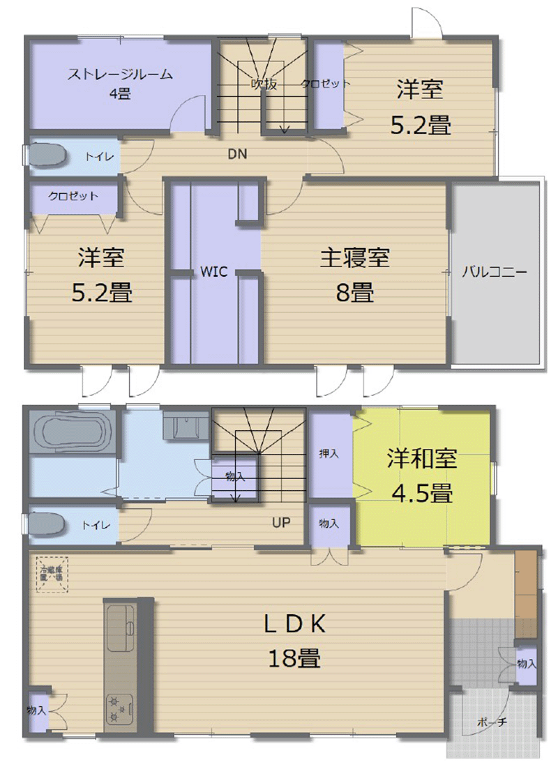 フォリア利府加瀬7 II　1号地　間取り