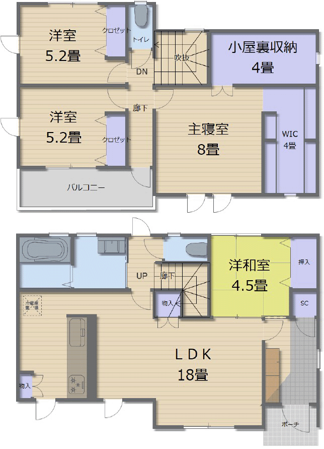 フォリア利府加瀬7 II　1号地　間取り