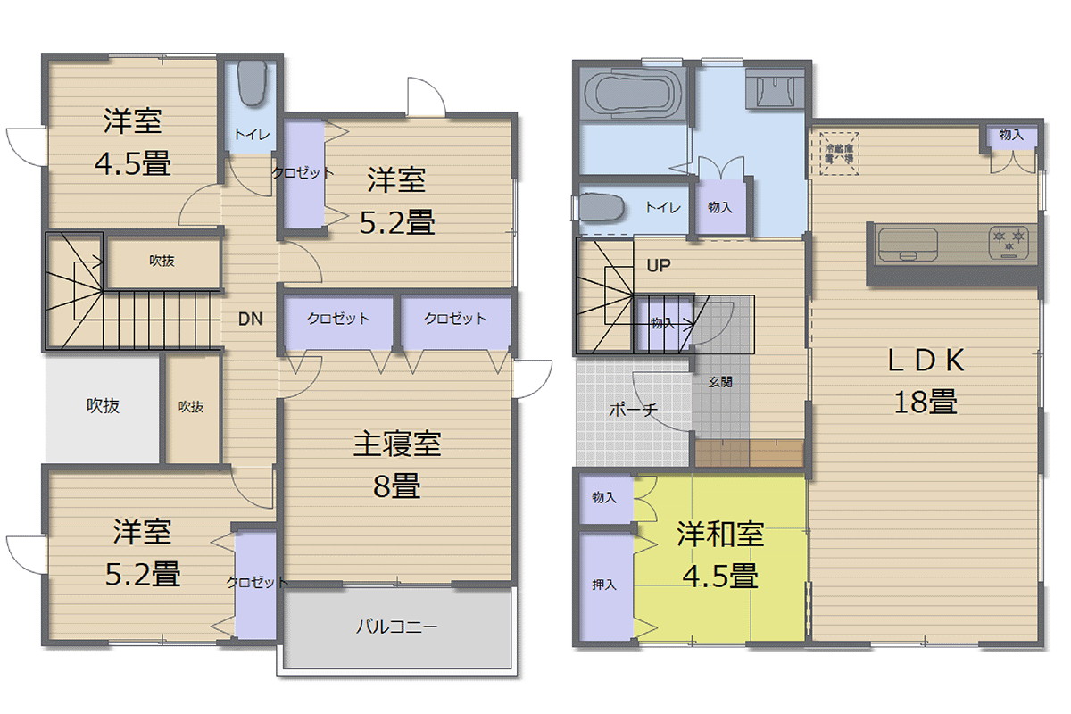 フォリア利府加瀬7 II　1号地　間取り