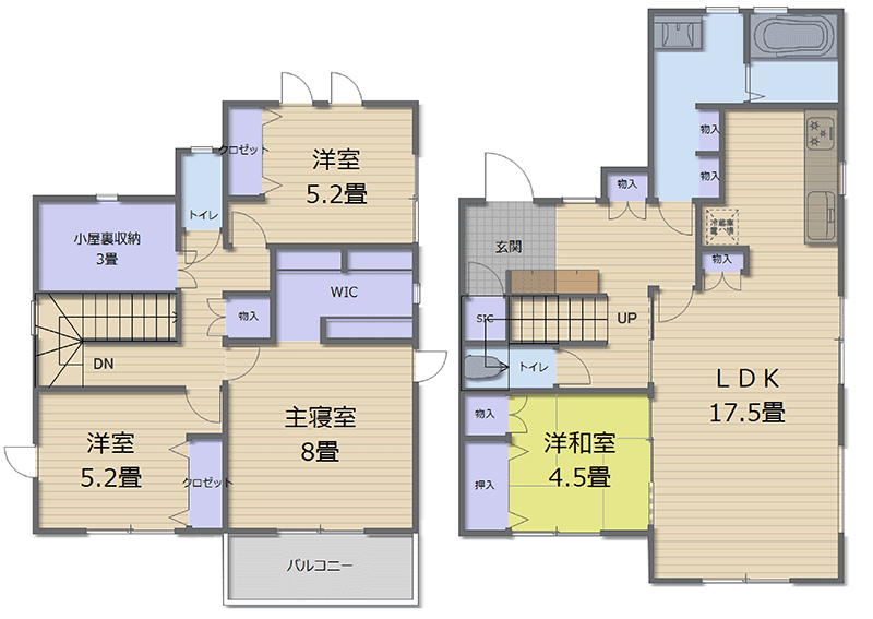 フォリア利府加瀬7 II　1号地　間取り