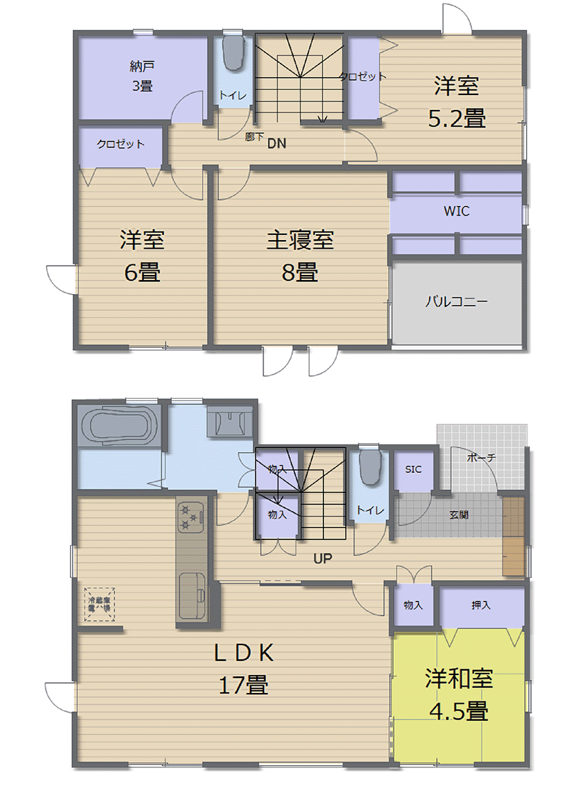 フォリア利府加瀬7 II　1号地　間取り