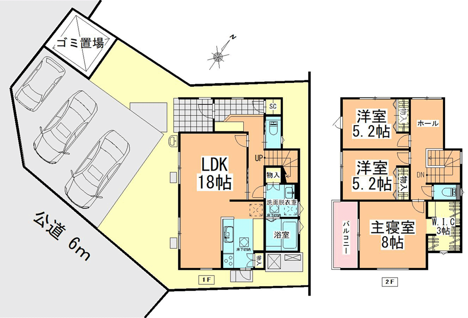 フォリア多賀城八幡セカンドステージ　11号地外観間取り