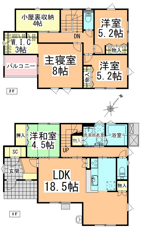 フォリア多賀城八幡セカンドステージ　15号地外観間取り