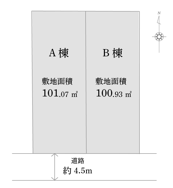 フォリア北区真畔町II区画図