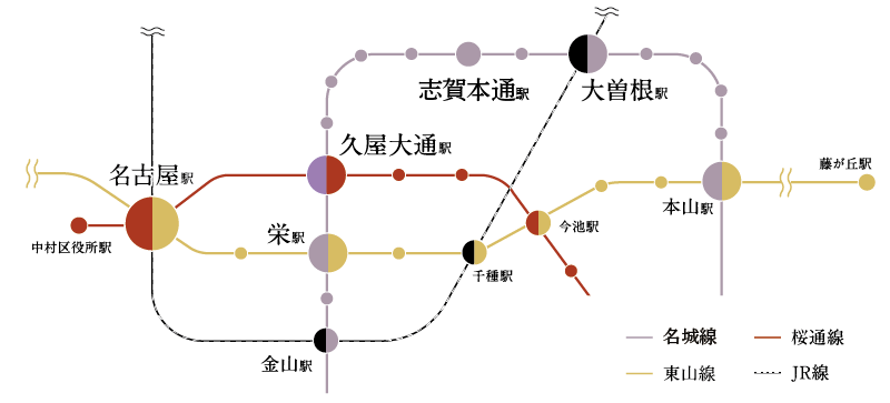 地下鉄・JR路線図