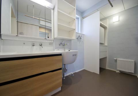 札幌市西区山の手の新築分譲住宅「フォリア山の手3条」洗面室